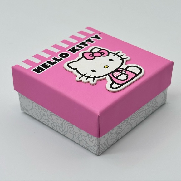 Sanrio Hello Kitty Necklace Brass Silver Plated Enamel Hello Kitty Pendant - Picture 2 of 9